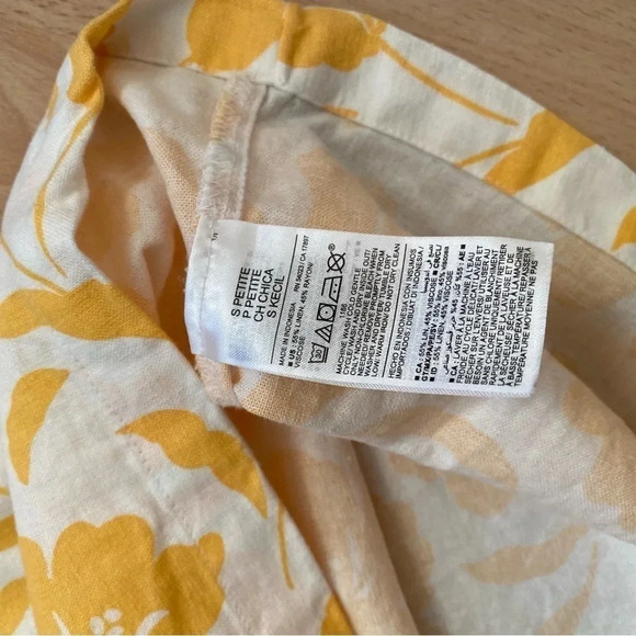 Old Navy - Yellow Linen Blend Floral Dress - Picture 8 of 8